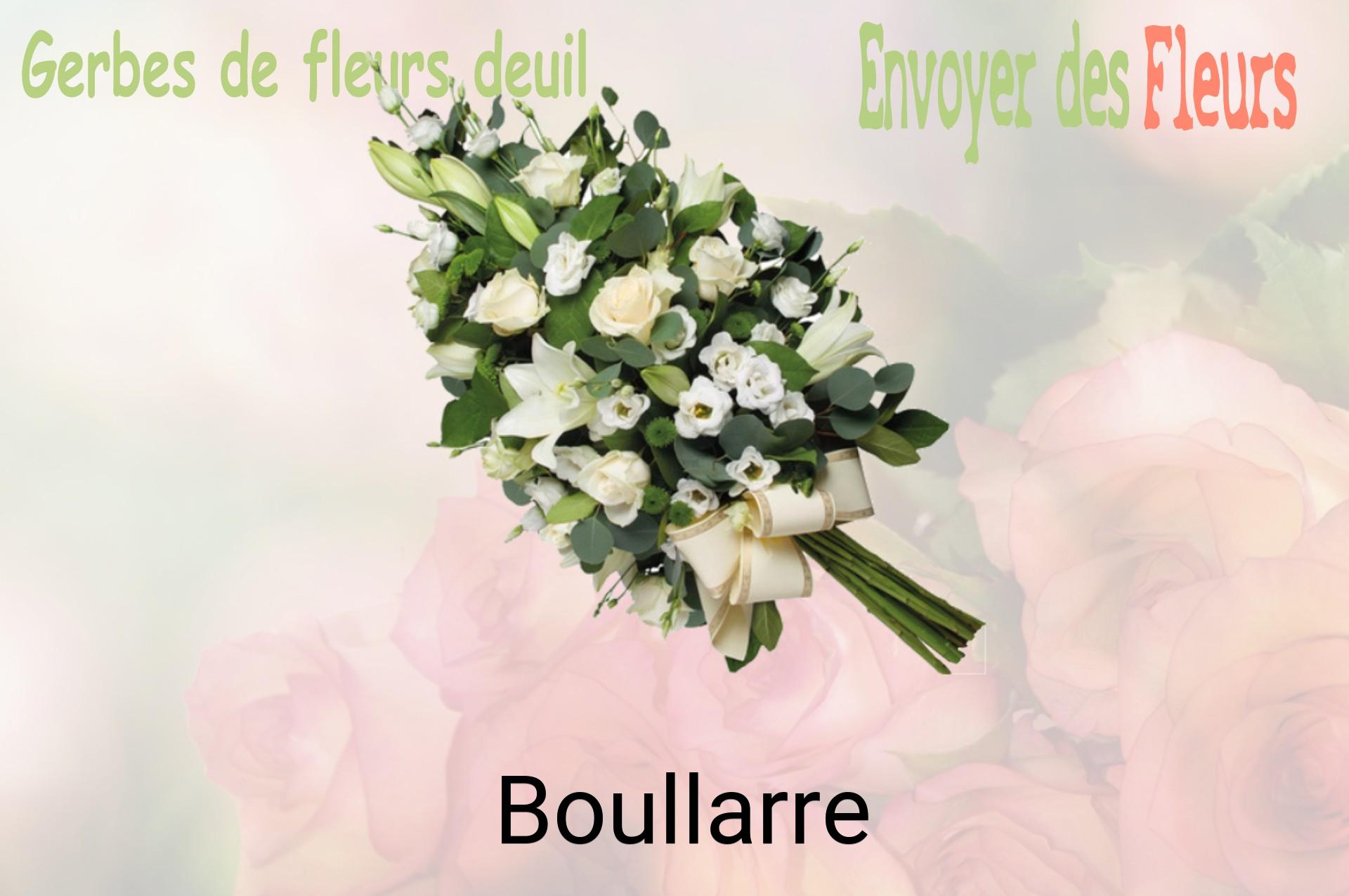 Gerbe de fleurs de deuil livrée à Boullarre
